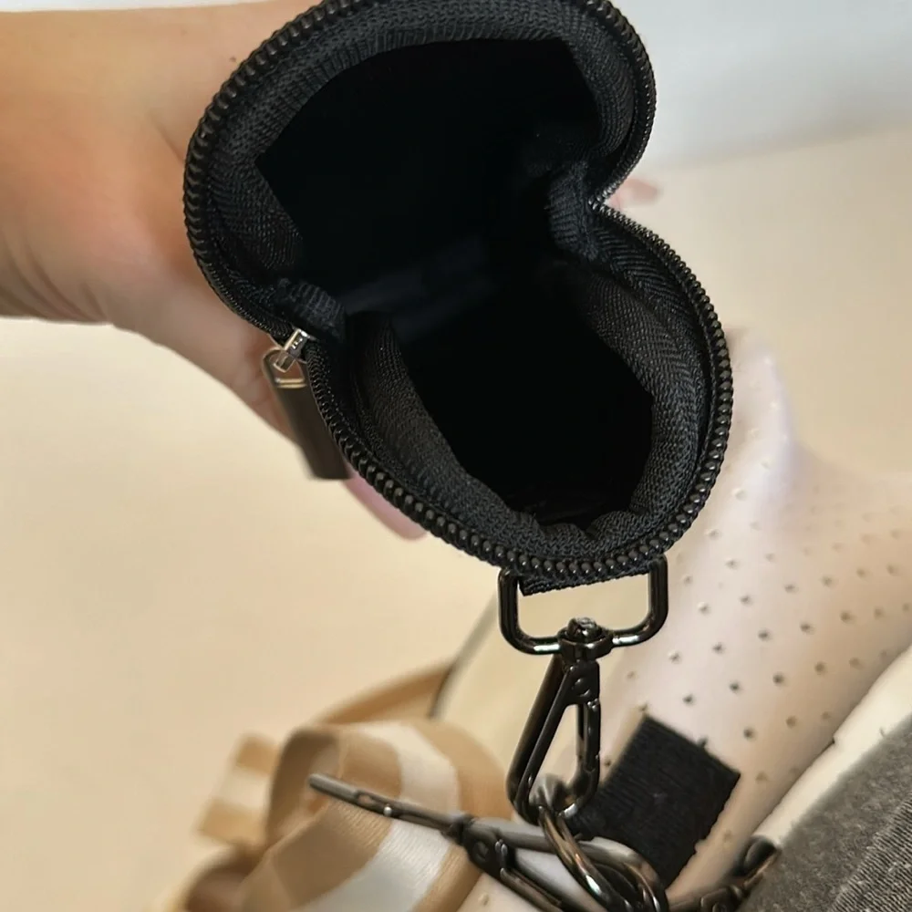 Dallas Hill Designs Crossbody Neoprene Purse with metal chain and pouch